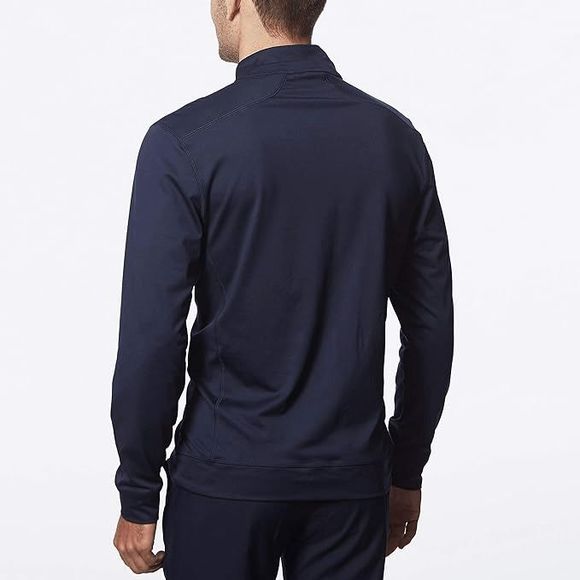 NEW Mens XL Calvin Klein CK Galaxy Half Zip Golf Shirt Pull on C9302 Navy/Silver - Picture 4 of 5